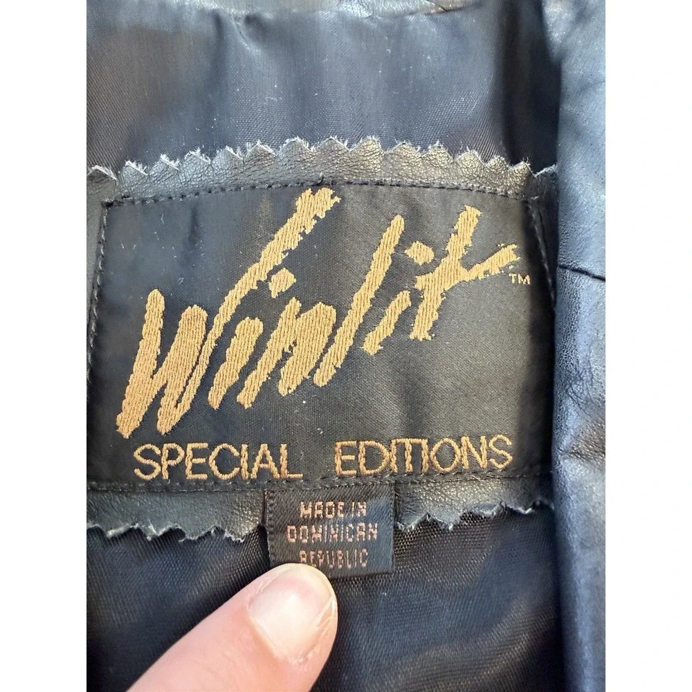 Vintage Winlit Special Editions Black Leather Jacket Women's Size S Lambskin - Picture 2 of 10